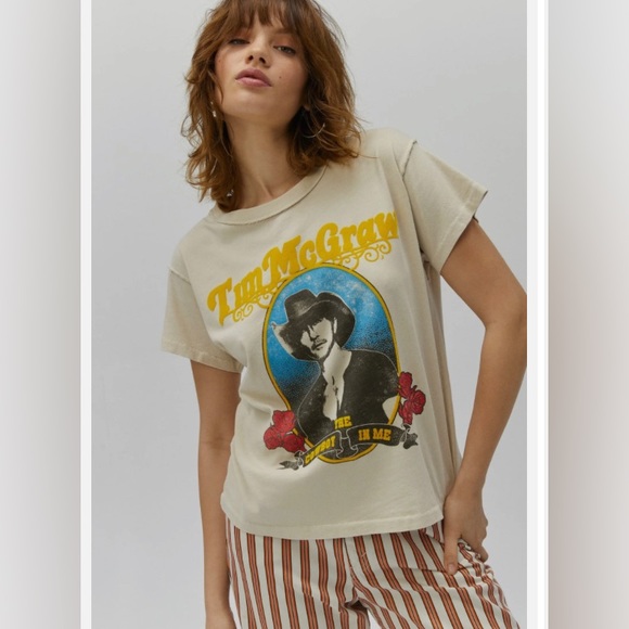 Daydreamer Tops - Daydreamer TIM MCGRAW COWBOY
REVERSE GF TEE Size X-Large